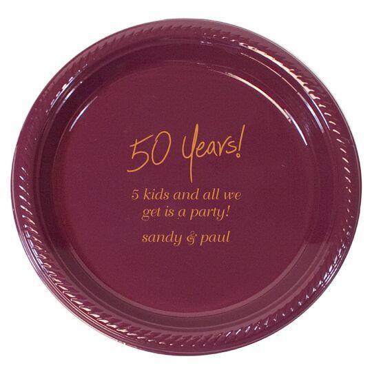Fun 50 Years Plastic Plates